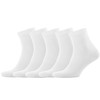 NUDUS Men’s White Quarter Socks, 5-Pair Gift Box, Premium Quality,