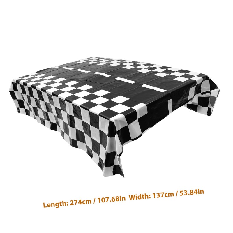 KOMBIUDA Simple Decorative Tablecloths 2pcs Large Rectangle Checkered Party Tablecloths