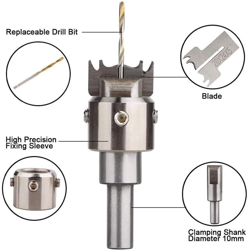 MuNanshan 30 PCS Ring Drill Bit Set, 16-21 mm Blades