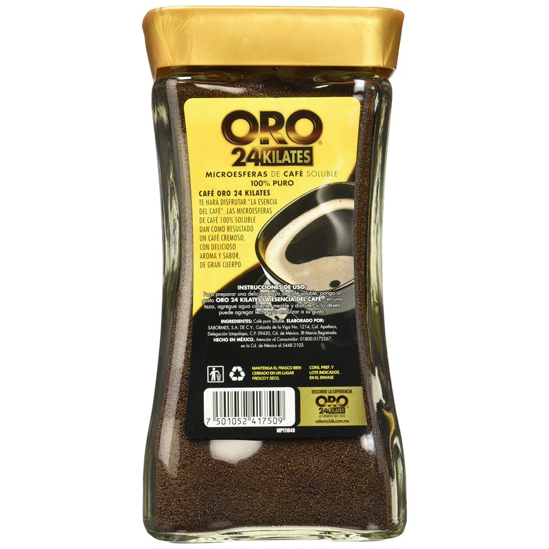 ORO 18180 Oro Cafe Soluble 24 Kilates 160 Gr, 160