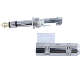 PLoYnk 5 LOT PACK 1/4" inch TRS stereo male audio plug 6.3mm phone phono connector jack