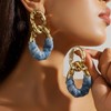 Chunky Gold Statement Earrings for Women Large Irregular Geometric Drop