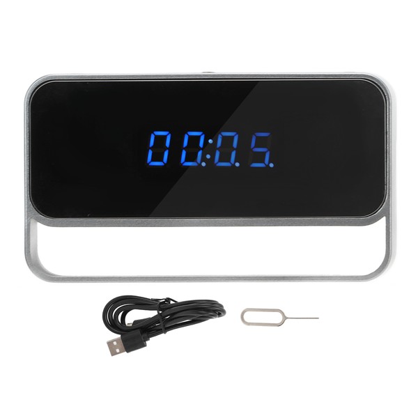 1080P 2.8mm Focal WiFi Surveillance Clock Camera Active Motion Detection