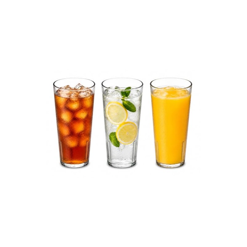 Carlisle 522007 Stackable Shatter-Resistant Plastic Tumbler, 20 oz., Clear (Pack