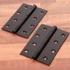 Heavy Duty 100mm Black Butt Hinges (4 Inch) – Pack