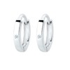 Elli DIAMONDS Earrings Women Creoles Basic with Diamond (0.01 ct.)