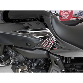 BIKE-label Side Tank Pad Carbon Red Compatible with Yamaha MT-07-800223