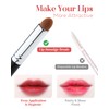 EIGSHOW リップブラシ、ラウンドヘッドリップブラシ、口紅ブラシ、完璧な唇のためのリップスマッジブラシ(L307)