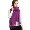RIIQIICHY Ladies Scarf Purple Pashmina Shawls and Wraps for Wedding