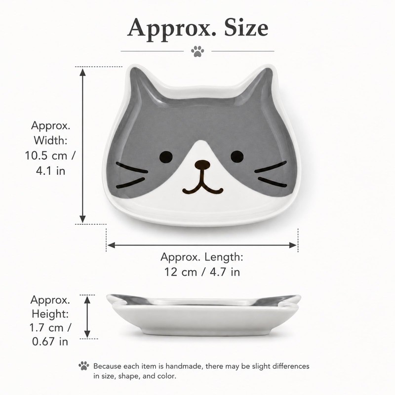 Cat-Shaped Spoon Rest, Ceramic Spoon Rest for Kitchen Counter Stove