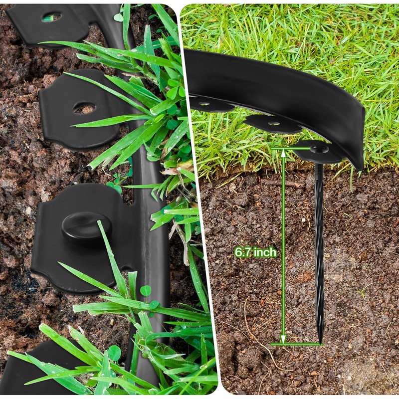 Sasylvia 2'' x 200' Landscape Edging Kit Edging Border Coil