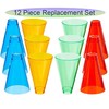 Rehabilitation Advantage Stacking Hand Replacement Cones, Set of 12, Multicolor