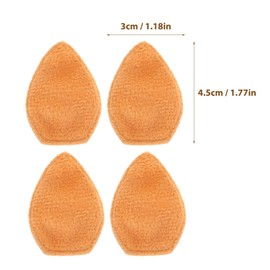 LOGOFUN 100Pcs Chirstmas Deer Ear Plush Mini Deer Ear Charms Ornaments Miniature Deer Ear Crafts for DIY Crafts Making Accessoires Xmas Party Supplies - Coffee