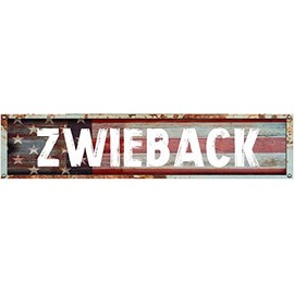 ZWIEBACK 8" American Flag Patriotic Rectangle Weathered Painted Metal Rustic Look Magnet for use on Any Steel Surface