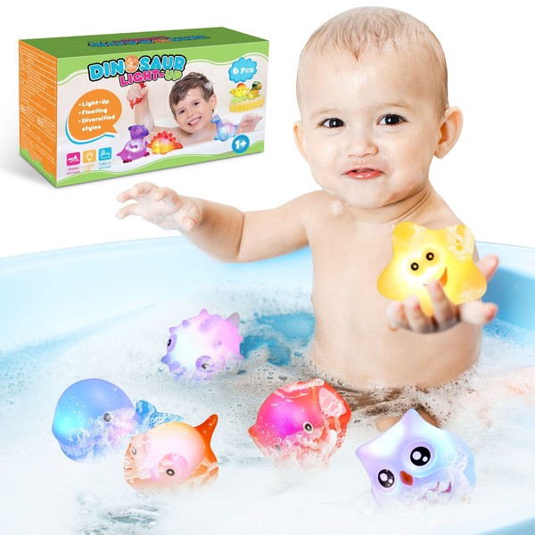 Baby Bath Toys, vicia Dinosaur Toys for 1-5 Year Old Boys Water Toys Girls Toys Age 1-5 Pool Toys Sand Toys for Toddlers 1-5 Floating Water Toy Swimming Pool Toys for Kids 1-5 Bathtub Toys for Babies