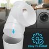 4" Inch Pack of 2 Plastic White 3 Way T