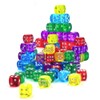 50 of Pack 14MM 6 Sided Dice Set Translucent Colors
