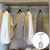 INCREWAY Closet Rod Support, 4Pcs Hollow Zinc Alloy Adjustable Oval