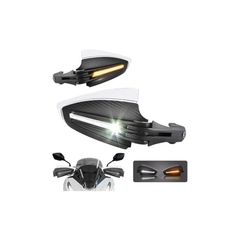 Protector Manos Cubre Puño Moto Universal, Handguard Luz Diurna Direccional