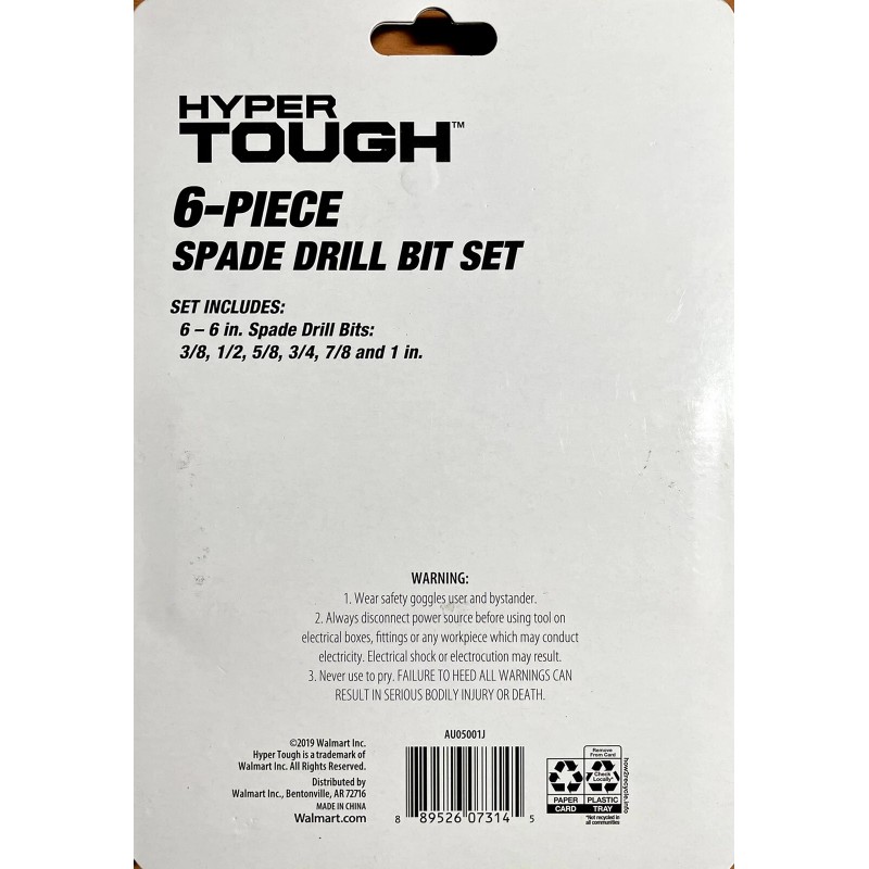 Diablo HYPER TOUGH 6 Piece Spade Drill Bit Set