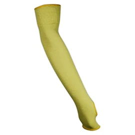 MAGID KEV14TSF CutMaster Kevlar Machine Knit Protective Sleeves with Thumb and Bar Tacked Finger Slots, Yellow, 14" Length, 6-12 Months
