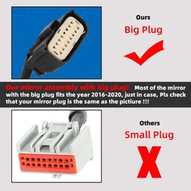 Dasbecan Right Passenger Side Mirror Assembly Compatible with Ford Fusion 2016-2020 Power | Heated | Turn Signal | Puddle Light | Manual Folding | FS73-17682 | Paintable | 7Pins