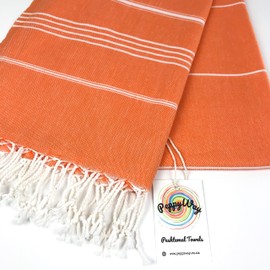 PeppyWay Turkish Towel,Large Hammam Towel,Turkish Beach Towels,Peshtemal Towel,%100 Cotton,Lightweight,Swimming,Quick Dry,Space Saver,Absorbent,Sand Free,Holiday Essential,Gym,Beach,Spa,Bath,Travel