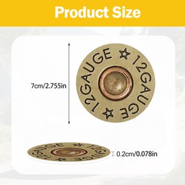 Set of 4 Round Shotgun Shell Coasters Made of Leather, Non-Slip Car Coasters for Drink Holders, Versatile Leather Coaster Set, Car Accessories Interior for Cups, Protects Against Dirt and Scratches