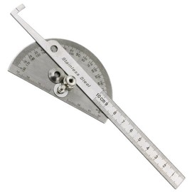 Multifunctional Stainless Steel Ruler with 180 Degree Angle 10cm Measuring Angle Ruler Craft Measuring Folding Ruler Angle Technician Protractor Painting Drawing Measuring Instrument Ruler Ruler