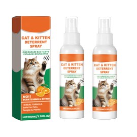 Roseye Cat Deterrent Spray for Indoor, Natural Boundary Aid, 3.38oz 2Pack