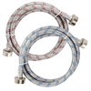 4ft Premium Stainless Steel Washing Machine Hoses Burst Proof 2