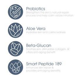 Glowbiotics Probiotic Revitalizing Cleanser: Gentle Hydrating Face Wash for Sensitive Skin | Removes Dirt, Oil & Makeup, Soothes Redness, with Peptides & Aloe Vera