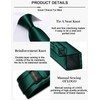 DiBanGu Mens Solid Emerald Green Tie and Pocket Square Cufflink