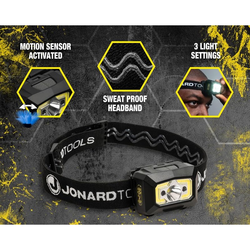 Jonard Tools Solis SOL-H2 Ultra Bright 300 Lumen LED Headlamp