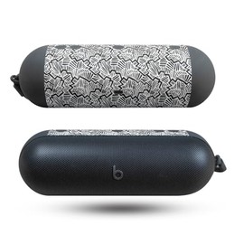Glossy Glitter Speaker Skin Compatible with Beats Pill (2024) - Abstract Black - Premium 3M Vinyl Protective Wrap Decal Cover - Easy to Apply | Crafted in The USA by MightySkins