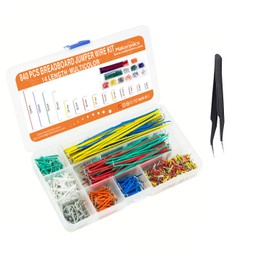 Makeronics 840 Pieces Jumper Wire Kit with 14 Lengths for Breadboard Prototyping Solder Circuits | Electronics Experiment | Arduino or Raspberry Pi or Jetson Nano | Storage Box
