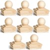 8 Pcs 4 x 4 Inch Wood Post Caps, Cedar