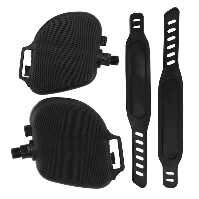 1Pair Exercise Bike Pedals Anti Slip Strip Pattern Portable Exercise