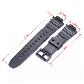 WRISTARMOR Resin Band Replacement for Caiso MCW-100H/WS-220/HDD-S100 Watch Strap