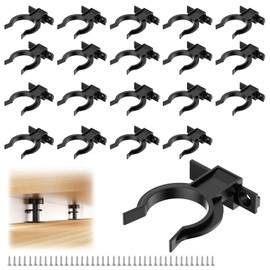 Pack of 20 Kitchen Skirting Board Clips, Kitchen Pedestal Fixing Clips, Kitchen Skirting Board Clips with 50 Screws, Kitchen Base Clips, Bathroom Pedestal Holder for 32-36 mm Kitchen Feet