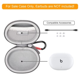 RLSOCO Case for Beats Studio Buds/Studio Buds+ True Wireless Noise Cancelling Earbuds (Grey)