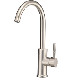 Dura Faucet Streamline Gooseneck RV Kitchen Faucet - Brushed Satin Nickel
