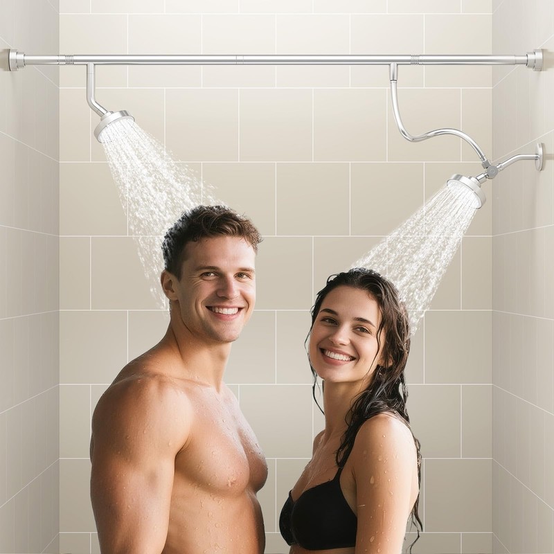 NTPN Dual Shower Head for Couples, High Pressure Double Shower