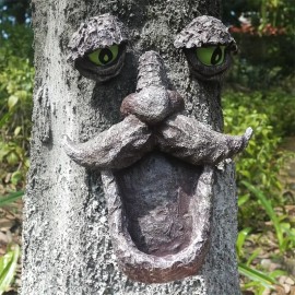 1pcs, Big Eye Bird Feeder Decorative Sculpture, Waterproof Resin, Suitable for Indoor, Outdoor, Home DecorationColor: Gray, Size: M