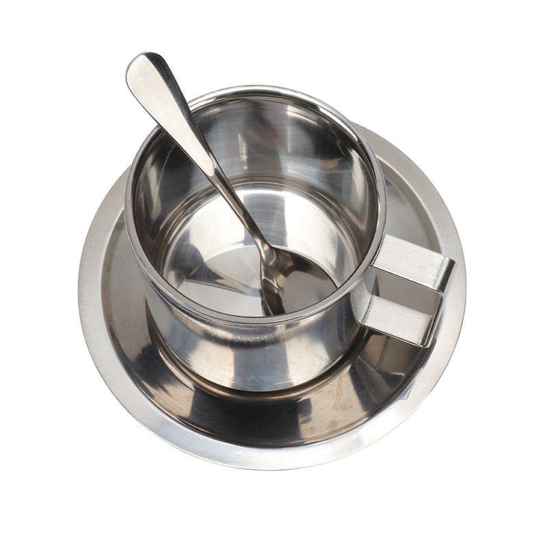 Stainless Steel Coffee Cup Set Double Walled Rustproof Modern Latte