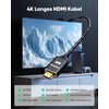 Highwings Long 4K HDMI Cable 7.5 Metres, Wall CL3 Rated