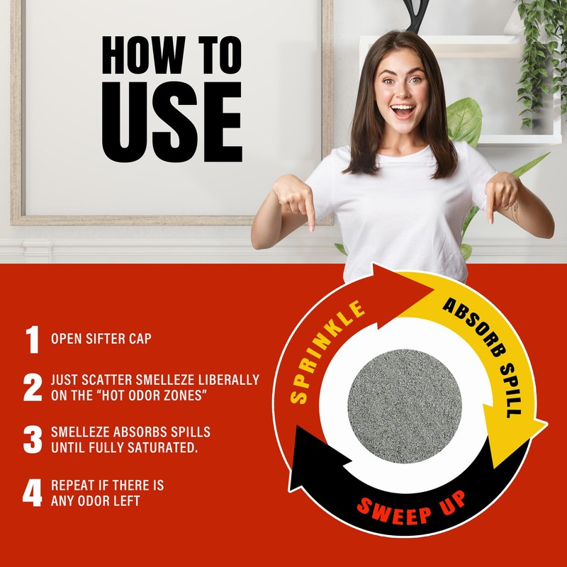 SMELLEZE Blood & Body Fluid Waste Clean Up Super Absorbent,