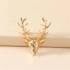 Deer Brooch Gold Elk Brooch Pin Animal Lapel Brooch Cute