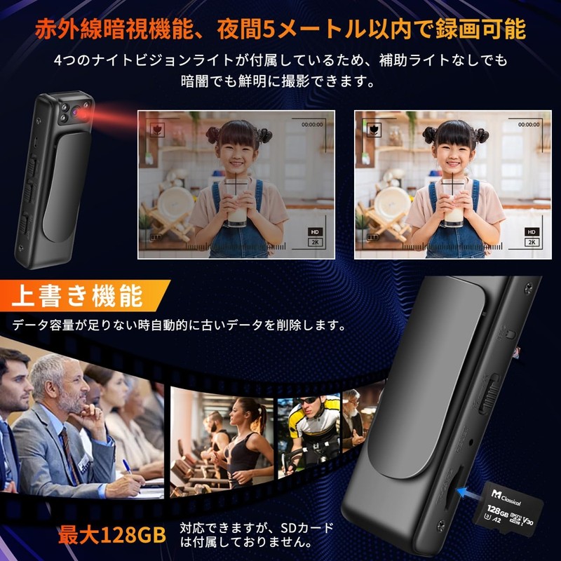 Makuseru Small Video Camera Easy to Hide, Small Camera, Camcorder,