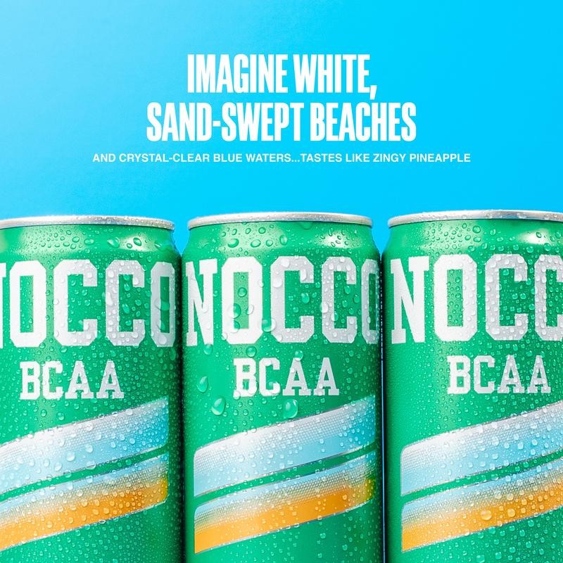 NOCCO Zero Sugar BCAA Drink, Caribbean- 12 Fl Oz (Pack